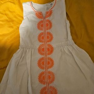 Carters white and coral toddler dress